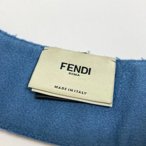 FENDI Attached color collar Blue x gray - Picture 3 of 8